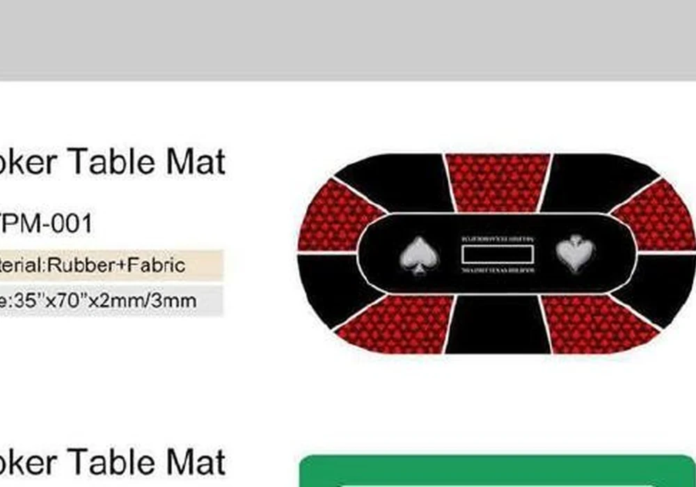 Oval Poker Table Mat